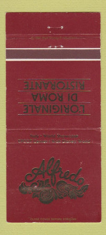Matchbook Cover - Alfredo Italian Restaurant Walt Disney World WEAR 30 Strike