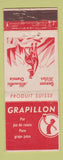 Matchbook Cover - Grapillon Gemsen Holzer Switzerland WORN