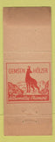 Matchbook Cover - Schweizerische Handelsgeselischaft Hospital? Zurich