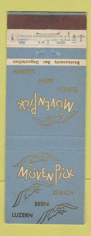 Matchbook Cover - Movenpick Zurich Bern Luzern