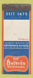 Matchbook Cover - Hofbrau Kaltenhaufen WORN