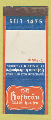 Matchbook Cover - Hofbrau Kaltenhaufen WORN