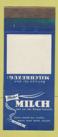 Matchbook Cover - Mehr Milch Tobacco Milk Switzerland WEAR