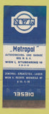 Matchbook Cover - Metropol oil gas Switzerland WEAR