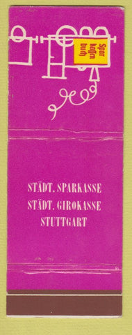 Matchbook Cover - Stadt Sparkasse Stadt Girokasse Stuttgart Germany