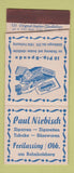 Matchbook Cover - Paul Niebisch Tobacco Bahnhofsberg Germany WEAR