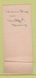 Matchbook Cover - Margareta Wacazek Frankfurt Germany Tobacco WEAR
