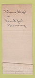 Matchbook Cover - Schepeler Zigarren Tobacco Frankfurt Germany