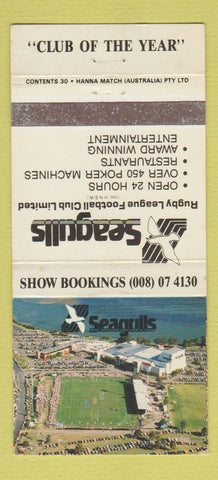 Matchbook Cover - Seagull Rugby League Australia WEAR 30 Strike