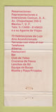 Matchbook Cover - Hotel Playa Blanca Cancun Mexico WEAR 30 Strike