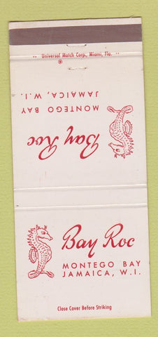Matchbook Cover - Bay Roc Montego Bay Jamaica 30 Strike