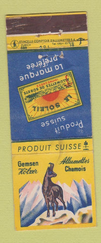 Matchbook Cover - Le Soleil Switzerland WEAR