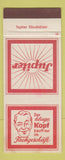 Matchbook Cover Jupiter Der Kluge Kopf Kauft Nur im Fachgeschaft Tobacco Germany