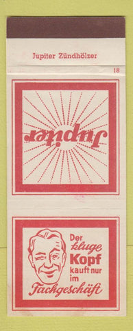 Matchbook Cover Jupiter Der Kluge Kopf Kauft Nur im Fachgeschaft Tobacco Germany