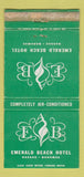 Matchbook Cover - Emerald Beach Hotel Nassau Bahamas WORN 30 Strike