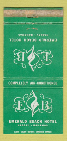 Matchbook Cover - Emerald Beach Hotel Nassau Bahamas WORN 30 Strike