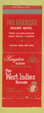 Matchbook Cover - Pan American Resort Motel Miami Beach FL
