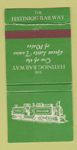 Matchbook Cover - Restiniog Railway railroad Wales WEAR 30 Strike