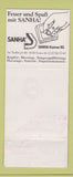 Matchbook Cover - Sahna Pipe? Fittings?