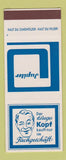 Matchbook Cover - Jupiter Der Kluge Kopf Fachgeschaft Germany? Tobacco