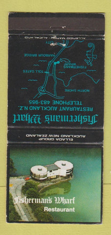 Matchbook Cover Fisherman's Wharf Restaurant Auckland New Zealand WEAR 30 Strike