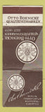 Matchbook Cover - Otto Boenicke Berlin Frankfurt Elberfeld Germany