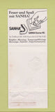 Matchbook Cover - Lotkolben Sanha Pipe