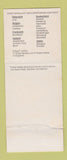 Matchbook Cover - Crest Hotels Europe Amsterdam London Frankfurt Heidelberg