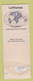 Matchbook Cover - Lufthansa Airline Boeing 727