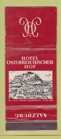 Matchbook Cover - Hotel Osterreichischer Hof Salzburg WEAR