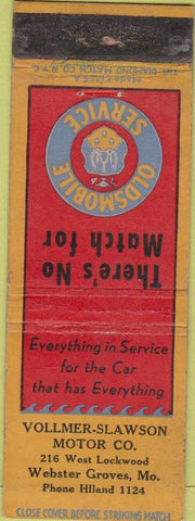 Matchbook Cover - Oldsmobile Service Webster Groves MO WEAR