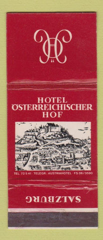 Matchbook Cover - Hotel Osterreichischer Hof Salzburg WORN