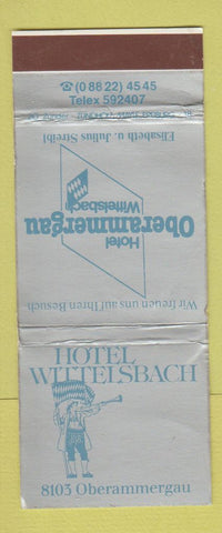 Matchbook Cover - Hotel Oberammergau Wittelsbach WEAR