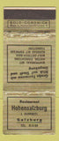 Matchbook Cover - Restaurant Hohensalzburg Salzburg