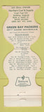 Matchbook Cover - 1977 Green Bay Packers Northern Coal WI