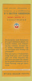 Matchbook Cover - Bookmatches Wennergren Williams Stockholm Sweden