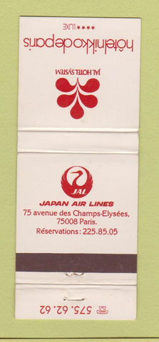 Matchbook Cover - Jal Hotel System Hotek Nikko de Paris Japan Airlines