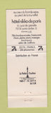 Matchbook Cover - Jal Hotel System Hotek Nikko de Paris Japan Airlines