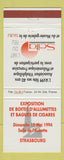 Matchbook Cover - Seita Expo De Boites Cigares 1994 Strasbourg