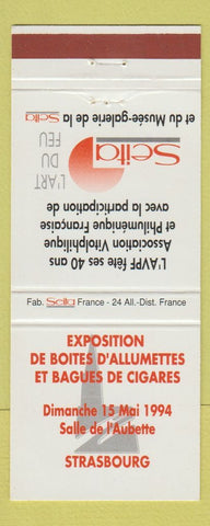 Matchbook Cover - Seita Expo De Boites Cigares 1994 Strasbourg