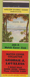Matchbook Cover - George Loveless Match Collector Green Ridge PA