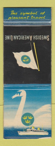 Matchbook Cover - Swedish American Lines Cruise swan