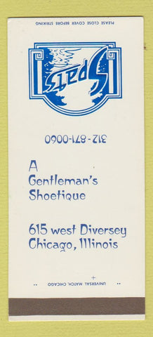 Matchbook Cover - Spats Shoes Chicago IL SAMPLE 30 Strike