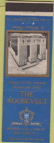Matchbook Cover - The Roosevelt Hotel New York NY