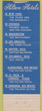 Matchbook Cover - The Roosevelt Hotel New York NY