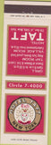 Matchbook Cover - Hotel Taft New York City
