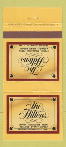 Matchbook Cover - Hilton Hotels Sydney Melbourne Perth Australia WEAR 30 Strike