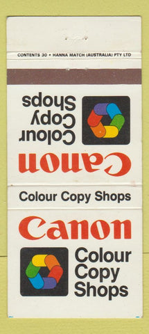 Matchbook Cover - Canon Color Copies Australia 30 Strike