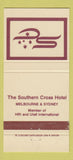 Matchbook Cover - Southern Cross Hotel Melbourne Sydney Australia  30 Strike
