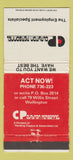Matchbook Cover - Clayton Personnel Jobs Wellington New Zealand WEAR 30 Strike